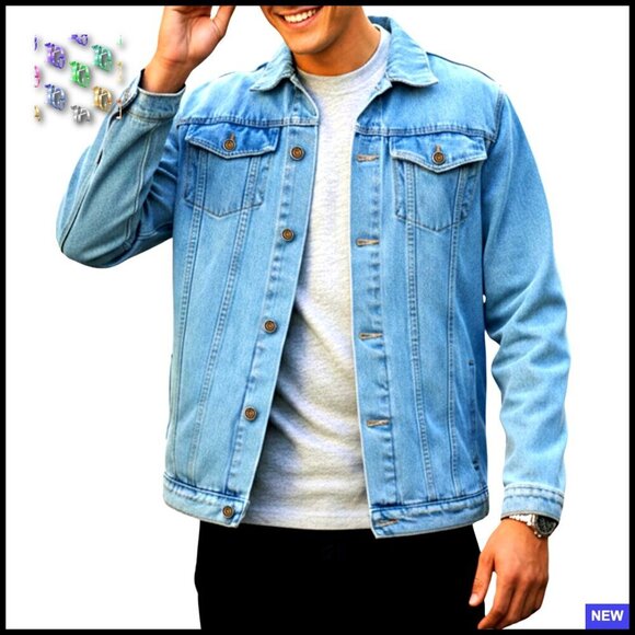 Other - Vintage Denim Jacket Regular Fit Button Down Trucker Style Casual Outerwear